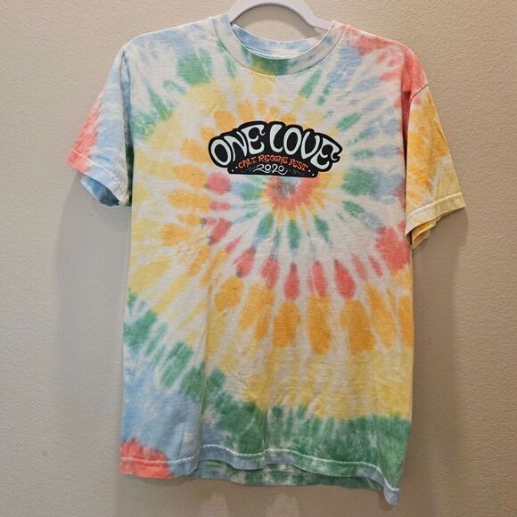 One Love Cali Raggae Fest Tie Dye T-Shirt Size Medium - Picture 1 of 5